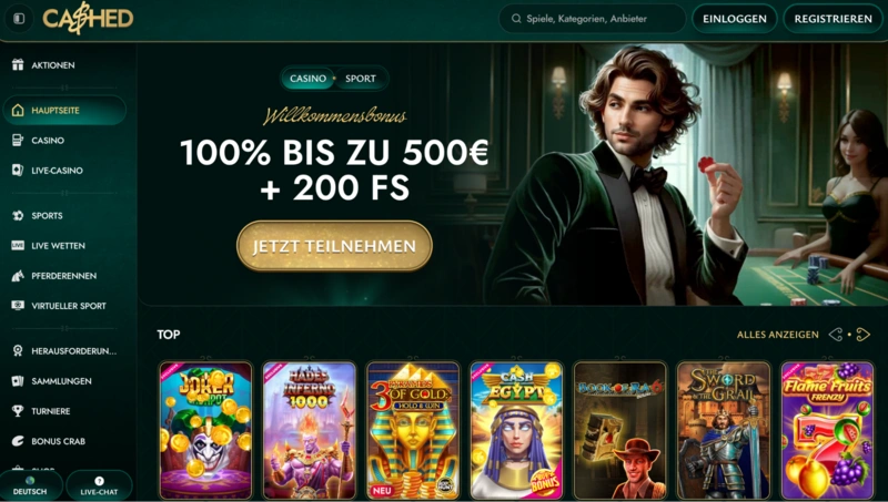 Cashed Homepage